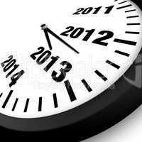 2013 New Year clock
