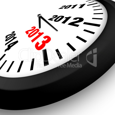 2013 Concept New Year Clock