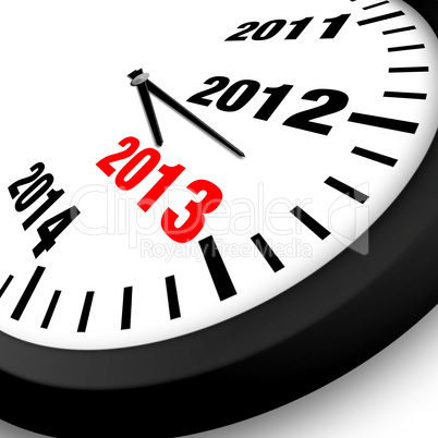 2013 Concept New Year Clock