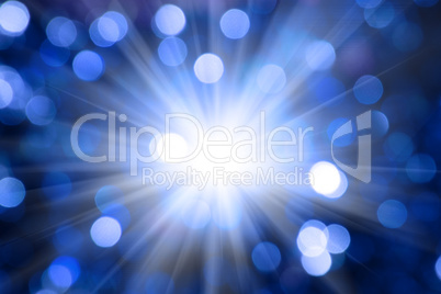 Defocused abstract blue christmas background