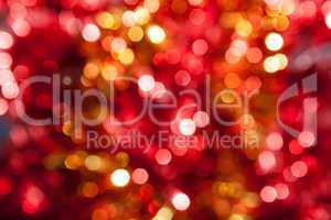 Defocused abstract red and yellow christmas background