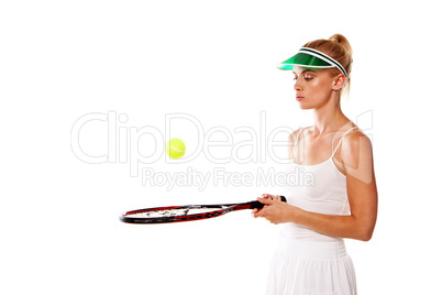 Attractive woman tennis player