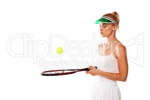 Attractive woman tennis player