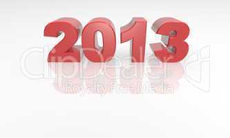 2013 new year 3d red text font