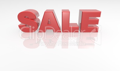 3d red text sale font