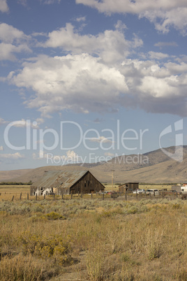 Old barn in a very large field - Loyalton California