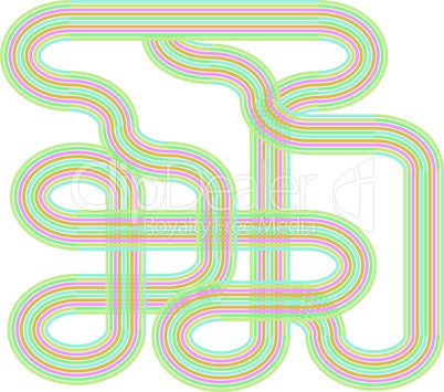 vector abstract colorful lines background for design