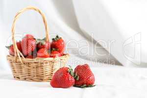 Strawberry On White