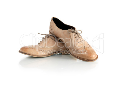 Leather Beige Shoes