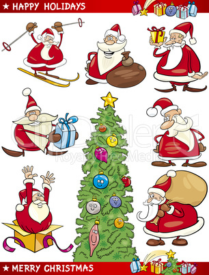 Cartoon Set of Christmas Themes