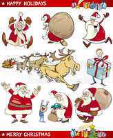 Cartoon Set of Christmas Themes