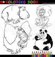 Animals for Coloring Book or Page