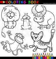 Animals for Coloring Book or Page