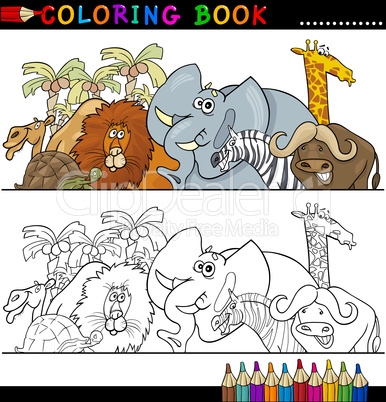 Wild Safari Animals for Coloring