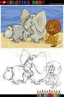 Wild Safari Animals for Coloring