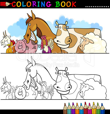 Farm and Livestock Animals for Coloring