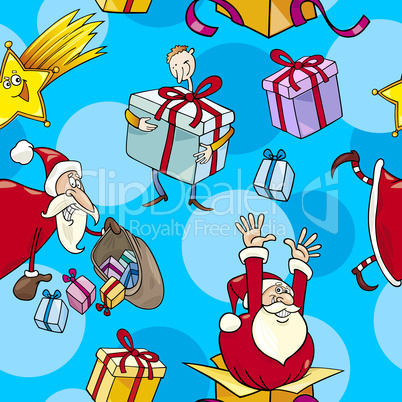 Christmas Cartoon Seamless Pattern