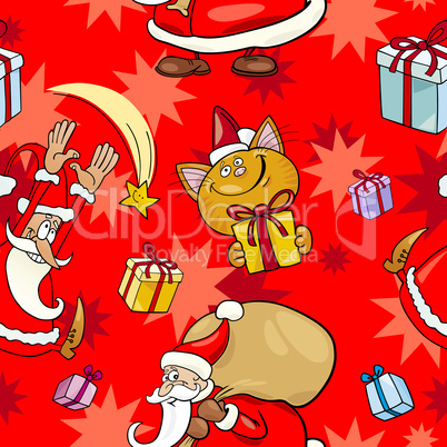 Christmas Cartoon Seamless Pattern