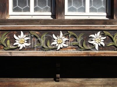 Carved Edelweiss Moulding