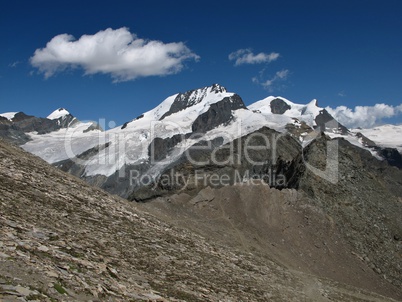 High Mountains In The Canton Valais