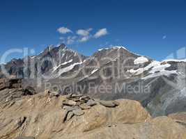 High Mountains Named Taschhorn ( 4490 m )  And Alphubel