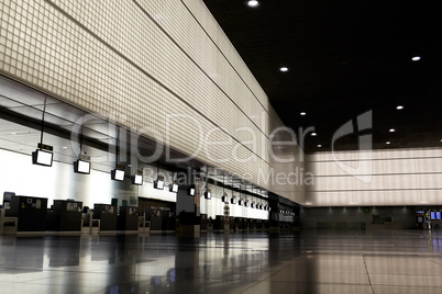 Empty airport hall.