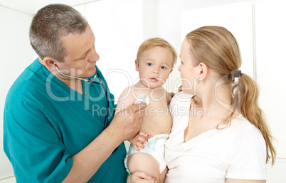 Doctor, child, mother