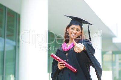 Thumb up graduate