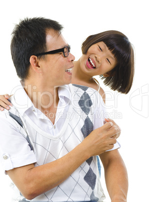 Asian girl and her father