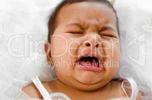 Crying Indian baby girl