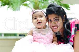 Indian mother and baby girl