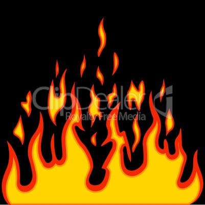 Burn flame fire vector background