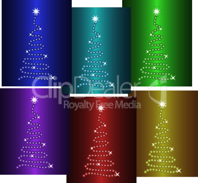 vector christmas trees