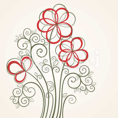 Abstract flower card