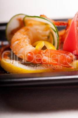 colorful  prawn shrimps appetizer snack