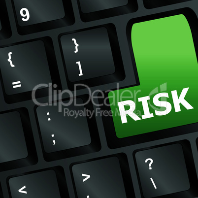 risk management key showing business insurance concept