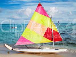 sailing boat on the beach