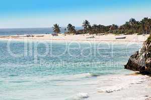 beach of tulum in yucatan