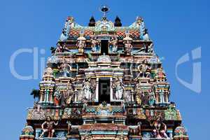 gopuram of Vishnu Temple of Cochin in Kerala state india