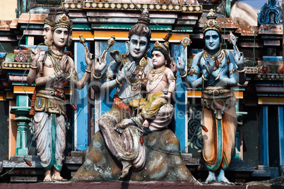 gopuram of Vishnu Temple of Cochin in Kerala state india