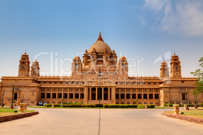 Umaid Bhawan palace hotel in the beautiful city of jodhpur in rajasthan state in india