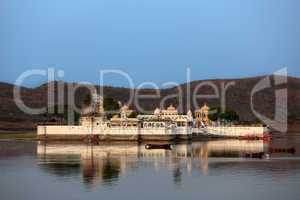 view of the lake of Udaipur in rajasthan state in india