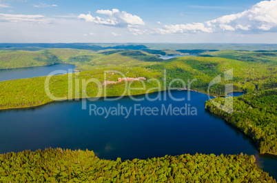 lake of sacacomie  in quebec canada