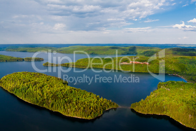 lake of sacacomie  in quebec canada