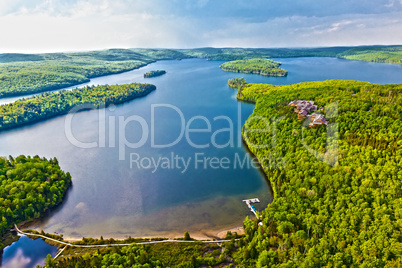 lake of sacacomie  in quebec canada