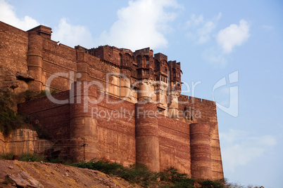 Meherangarh Fort in the beautiful city of jodhpur in rajasthan state in indi