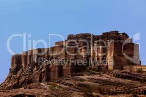 Meherangarh Fort in the beautiful city of jodhpur in rajasthan state in india
