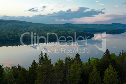 lake of sacacomie  in quebec canada