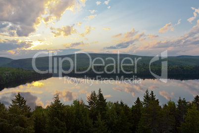 lake of sacacomie  in quebec canada