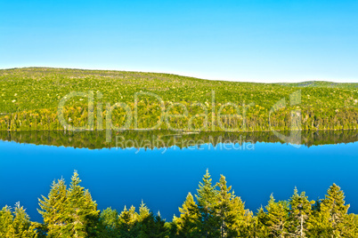 lake of sacacomie  in quebec canada